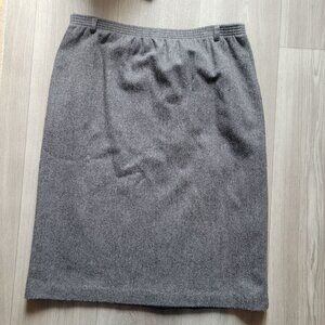 Alfred Dunner Womens Gray Wool Skirt Size 14